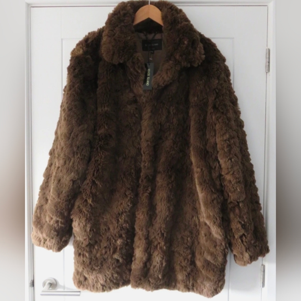 River Island Brown Teddy Jacket